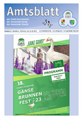 Amtsblatt der Stadt Dommitzsch, Juni 2023. Hauptthemen: Stadtratsbeschluesse, Amtliche Bekanntmachungen, Haushalt und Finanzen. PDF-Dokument zum Herunterladen.