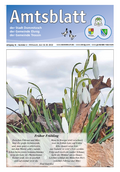 Amtsblatt der Stadt Dommitzsch, Februar 2022. Hauptthemen: Stadtratsbeschluesse, Amtliche Bekanntmachungen, Haushalt und Finanzen. PDF-Dokument zum Herunterladen.