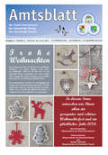 Amtsblatt der Stadt Dommitzsch, Dezember 2023. Hauptthemen: Stadtratsbeschluesse, Amtliche Bekanntmachungen, Haushalt und Finanzen. PDF-Dokument zum Herunterladen.