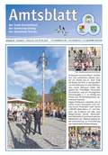 Amtsblatt der Stadt Dommitzsch, Ausgabe Mai 2026. Themen: Stadtratsbeschluesse, Amtliche Bekanntmachungen, Haushalt und Finanzen, Satzungen und Verordnungen, Stellenausschreibungen, Veranstaltungen 