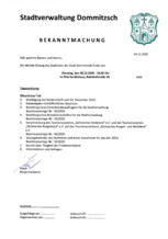 BEKANNTMACHUNG 08.12.2020