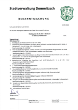 BEKANNTMACHUNG 05.09.2022