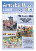 Amtsblatt der Stadt Dommitzsch, August 2022. Hauptthemen: Stadtratsbeschluesse, Amtliche Bekanntmachungen, Haushalt und Finanzen. PDF-Dokument zum Herunterladen.