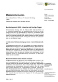 Medieninformation Landeswahlleiter - Bekanntmachung der Stadt Dommitzsch. PDF-Dokument zum Herunterladen.